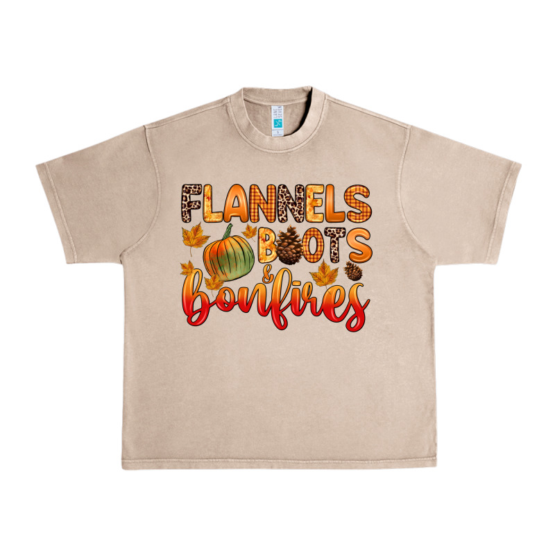 Flannels Boots And Bonfires Urban Heavy Tee by Zillion Design Studio | Teevron