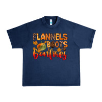Navy flannels boots and bonfires Urban Heavy Tee - Zillion Design Studio