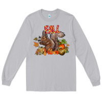 Moon Dust Fall Vibes Squirrel Long Sleeve Tee - CowhideDigitalArt
