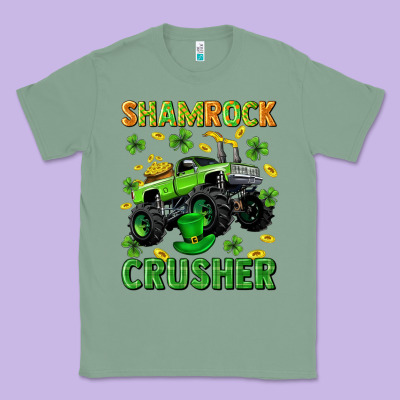 St Patricks Shamrock Crusher Classic Tee Designed By Neo Western