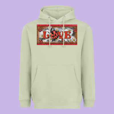 Love Ladybug    License Plate Template Heavyweight Hoodie Designed By Barkaloodesign