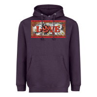 Plum love ladybug    license plate template Heavyweight Hoodie - BarkalooDesign