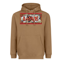 Toasted Coconut love ladybug    license plate template Heavyweight Hoodie - BarkalooDesign