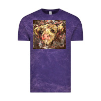 Cloud Purple leopard cow Vintage Tee - Zillion Design Studio