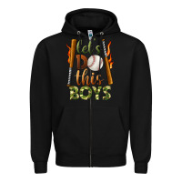 Black let's do this boys baseball Zipper Hoodie - BundleAndBundleShop