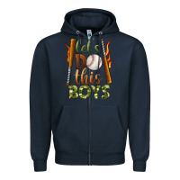 Navy let's do this boys baseball Zipper Hoodie - BundleAndBundleShop