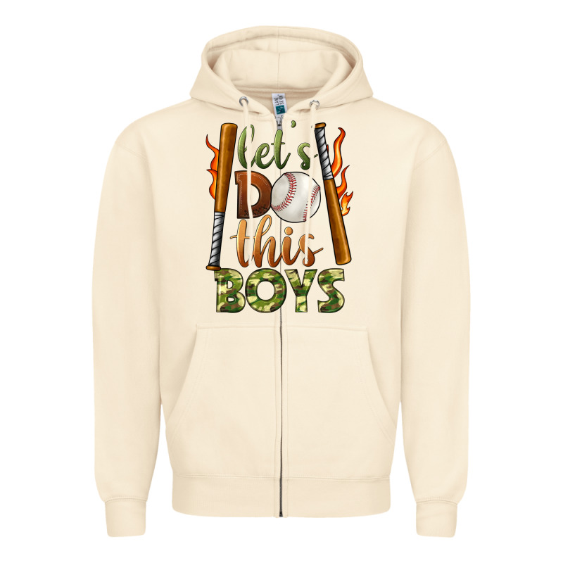 Let's Do This Boys Baseball Zipper Hoodie by BundleAndBundleShop | Teevron