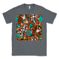 Charcoal Heather western gemstone aztec seamless pattern Classic Tee - BundleAndBundleShop