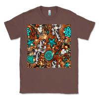Chestnut western gemstone aztec seamless pattern Classic Tee - BundleAndBundleShop