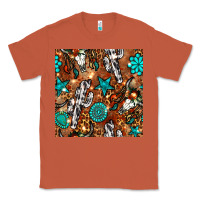Copper western gemstone aztec seamless pattern Classic Tee - BundleAndBundleShop