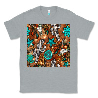 Heather Grey western gemstone aztec seamless pattern Classic Tee - BundleAndBundleShop