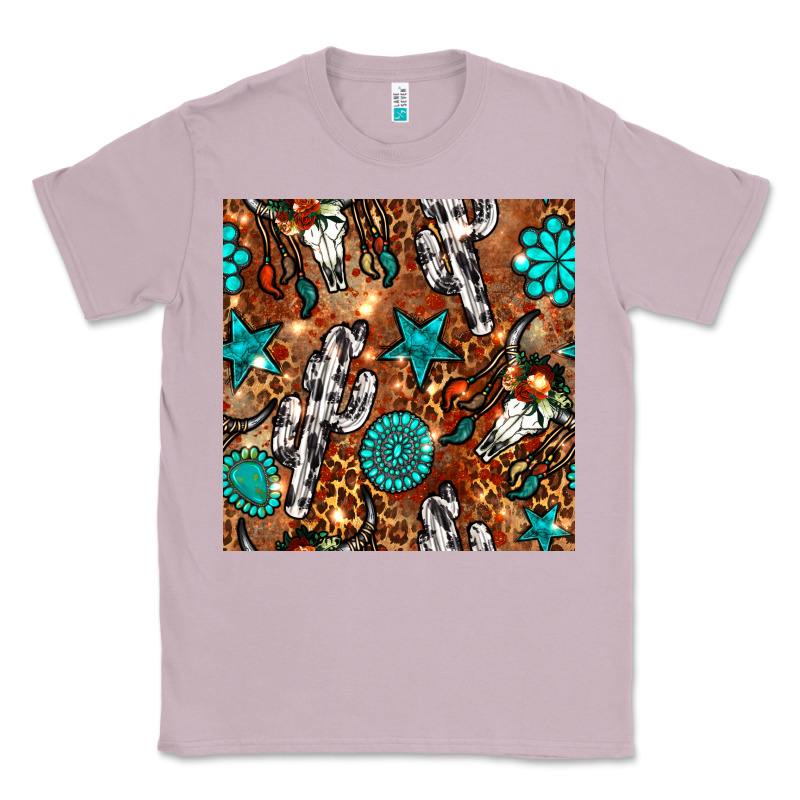 Western Gemstone Aztec Seamless Pattern Classic Tee by BundleAndBundleShop | Teevron