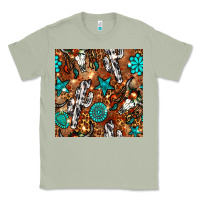 Matcha western gemstone aztec seamless pattern Classic Tee - BundleAndBundleShop
