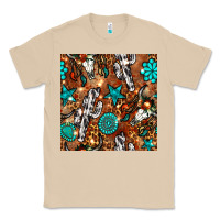 Mushroom western gemstone aztec seamless pattern Classic Tee - BundleAndBundleShop