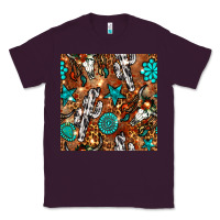 Plum western gemstone aztec seamless pattern Classic Tee - BundleAndBundleShop