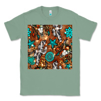 Sage western gemstone aztec seamless pattern Classic Tee - BundleAndBundleShop