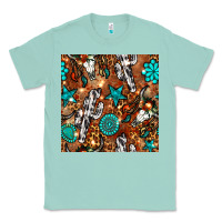 Seafoam western gemstone aztec seamless pattern Classic Tee - BundleAndBundleShop