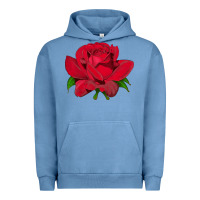 Pigment Pebble Blue Oklahoma Rose Illustrations Urban Hoodie - LillyAllenDesigns