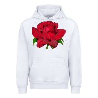White Oklahoma Rose Illustrations Urban Hoodie - LillyAllenDesigns
