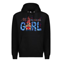Black all american girl with gnome Premium Hoodie - NancyCooperArtShop