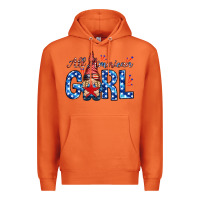 Carrot all american girl with gnome Premium Hoodie - NancyCooperArtShop