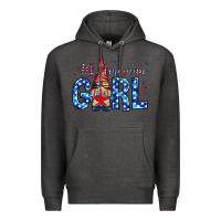Charcoal Heather all american girl with gnome Premium Hoodie - NancyCooperArtShop