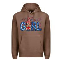 Chestnut all american girl with gnome Premium Hoodie - NancyCooperArtShop
