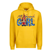 Lemon all american girl with gnome Premium Hoodie - NancyCooperArtShop