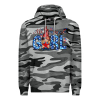 Slate Camo all american girl with gnome Premium Hoodie - NancyCooperArtShop