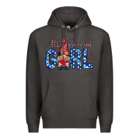 Smoke all american girl with gnome Premium Hoodie - NancyCooperArtShop