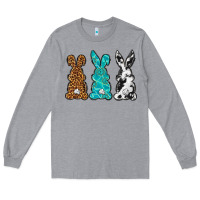 Heather Grey Western Happy Easter peeps Long Sleeve Tee - Neo Western
