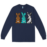 Navy Western Happy Easter peeps Long Sleeve Tee - Neo Western