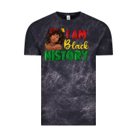 Cloud Black i am black history with afro black girl Vintage Tee - texasbilliewilder