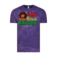 Cloud Purple i am black history with afro black girl Vintage Tee - texasbilliewilder