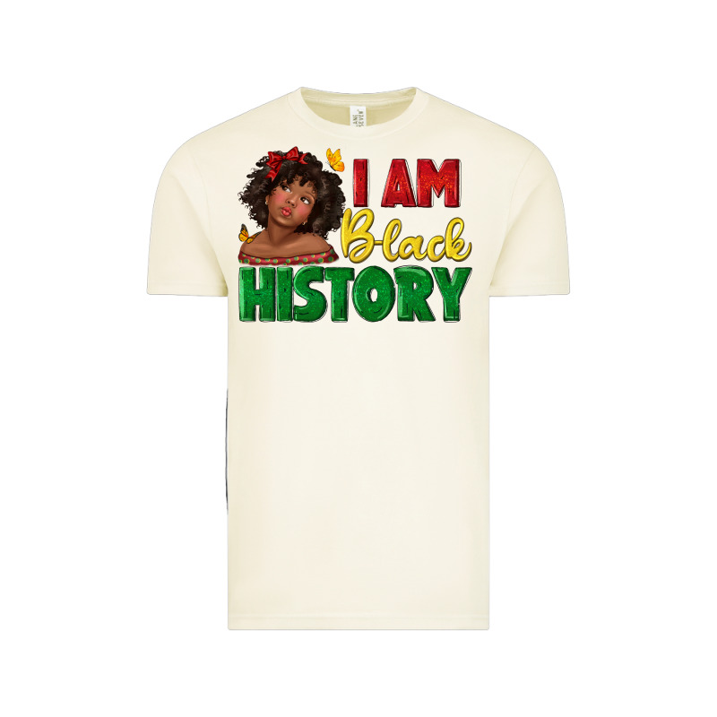 I Am Black History With Afro Black Girl Vintage Tee by texasbilliewilder | Teevron
