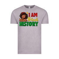 Vintage Zinc i am black history with afro black girl Vintage Tee - texasbilliewilder