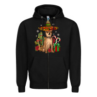 Black Chihuahua Christmas Zipper Hoodie - JahusDesignShop