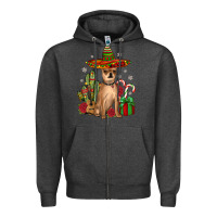 Charcoal Heather Chihuahua Christmas Zipper Hoodie - JahusDesignShop