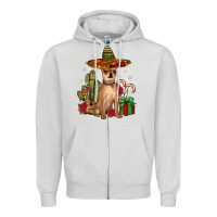 Dove Grey Chihuahua Christmas Zipper Hoodie - JahusDesignShop