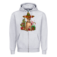 Heather Grey Chihuahua Christmas Zipper Hoodie - JahusDesignShop