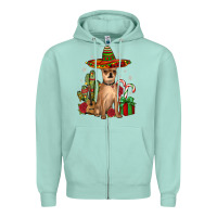 Seafoam Chihuahua Christmas Zipper Hoodie - JahusDesignShop