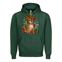 Sports Green Chihuahua Christmas Zipper Hoodie - JahusDesignShop