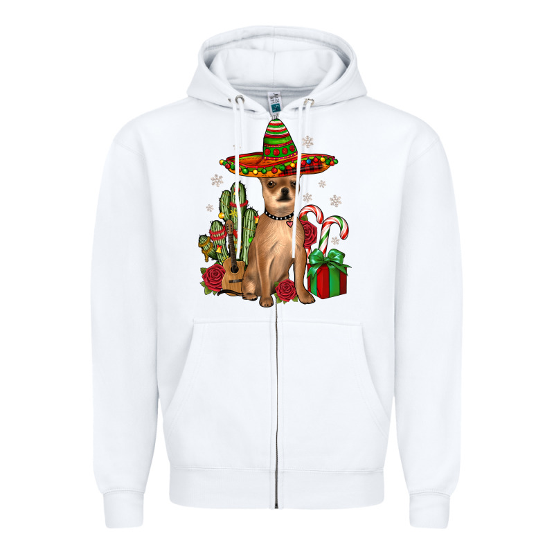 Chihuahua Christmas Zipper Hoodie by JahusDesignShop | Teevron