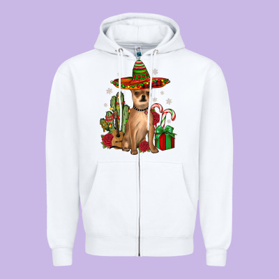 Chihuahua Christmas Zipper Hoodie Designed By Jahusdesignshop
