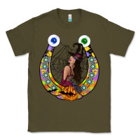 Army Green Halloween Horseshoe Classic Tee - CowhideDigitalArt