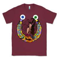 Burgundy Halloween Horseshoe Classic Tee - CowhideDigitalArt
