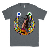 Charcoal Heather Halloween Horseshoe Classic Tee - CowhideDigitalArt