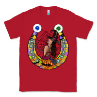 Red Halloween Horseshoe Classic Tee - CowhideDigitalArt