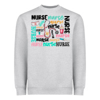 Heather Grey nurse Heavyweight Sweatshirt - MaliasSmallBusiness