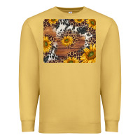 Antique Gold sunflowers cowhide leopard mousepad Premium Sweatshirt - Jasminsmagicworld